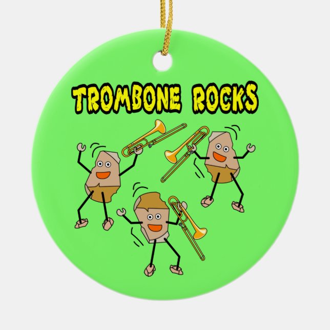 Trombone-Steine Keramik Ornament (Vorne)