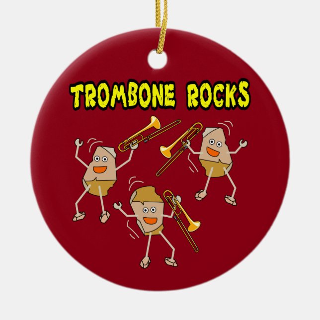 Trombone-Steine Keramik Ornament (Vorne)