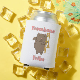 Trombone Tribe Lustige Kawaii Katze Rosa Buchstabe Dosenkühler