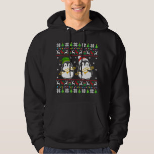 Trombone Ugly Christmas Sweater Elf Santa Penguin Hoodie