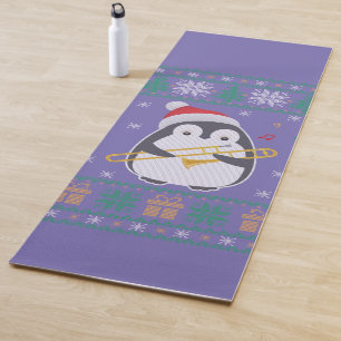 Trombone Ugly Christmas Sweater Pinguin Xmas Famil Yogamatte