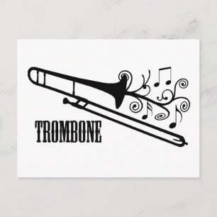 Trombone-Vektor-Design Postkarte
