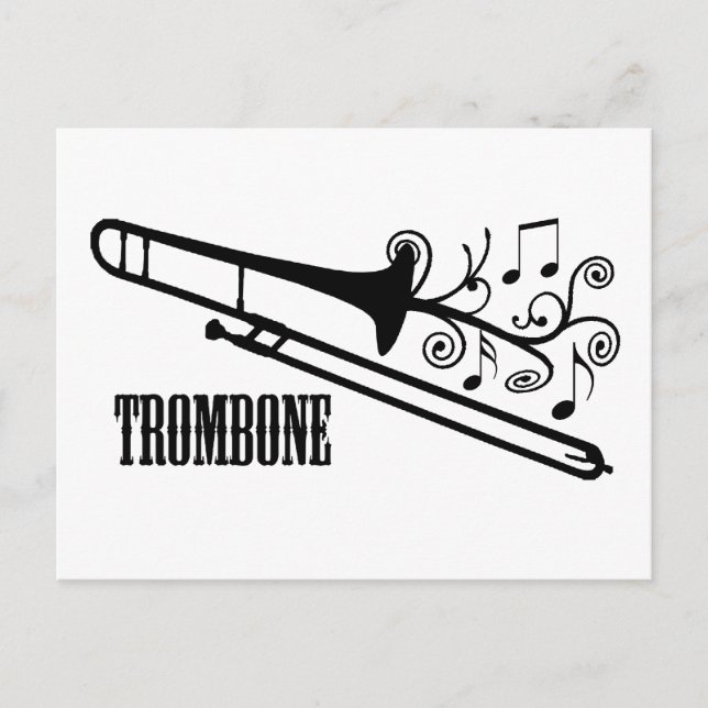 Trombone-Vektor-Design Postkarte (Vorderseite)