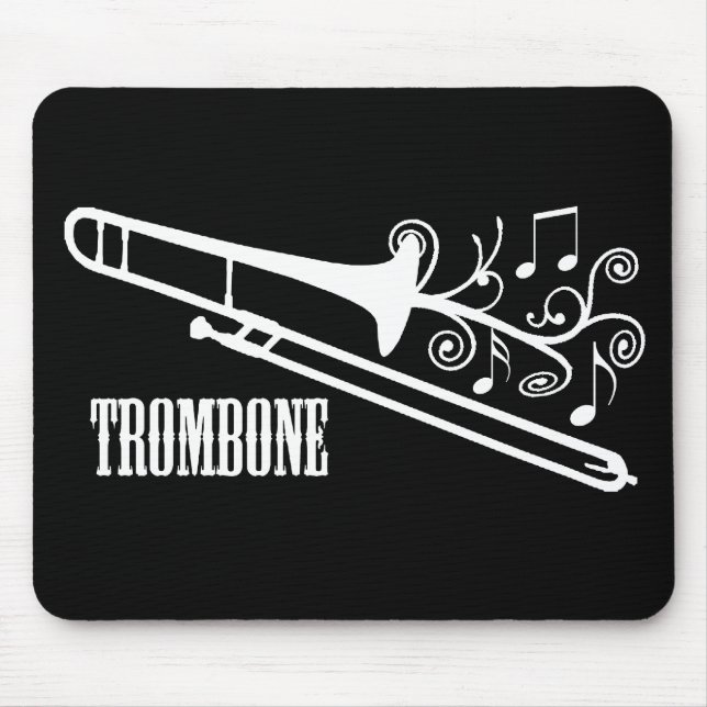 Trombone-vektorentwurf Mousepad (Vorne)
