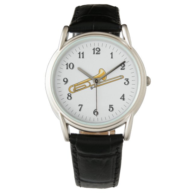 Trombone-Zeichnend Armbanduhr (Vorderseite)