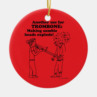 Trombone-Zombie-Explosion Keramik Ornament