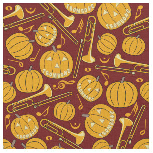 Trombones Halloween Pumpkin Pattern Stoff