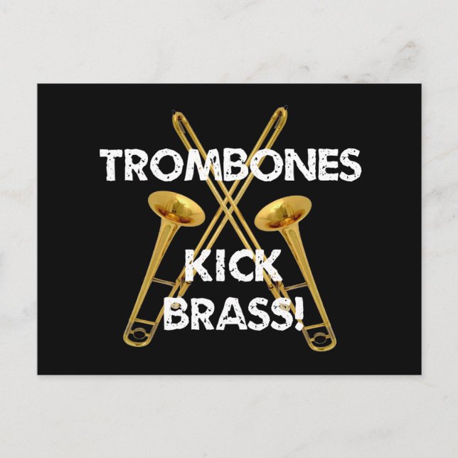 Trombones Kick Brass! Postkarte (Vorderseite)