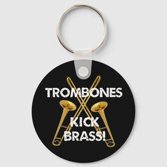 Trombones Kick Brass! Schlüsselanhänger (Vorderseite)
