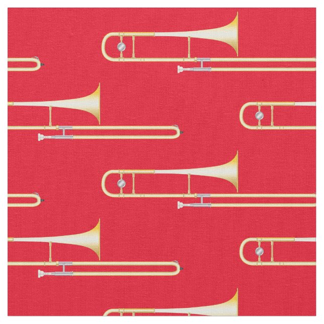 Trombones Musik Musician Room Decke Rot Stoff (Nahaufnahme)