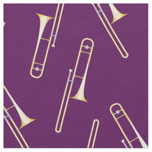Trombones Musikerzimmer Dekoration Lila Stoff