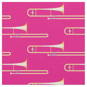 Trombones Musikerzimmer Dekoration Rosa Stoff