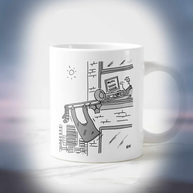 Trombonist hangt seine Auswasch Jumbo-Tasse (Von Creator hochgeladen)