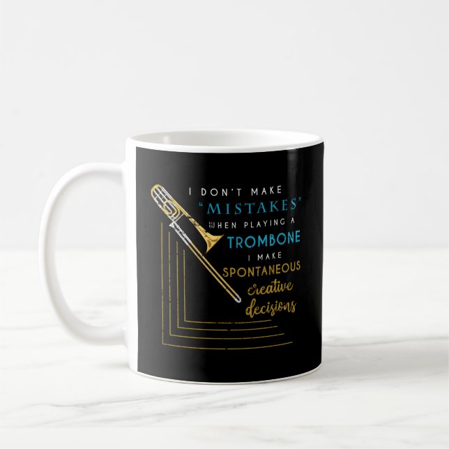 Trombonist Jazz Musician Marching Band Trombone Kaffeetasse (Links)