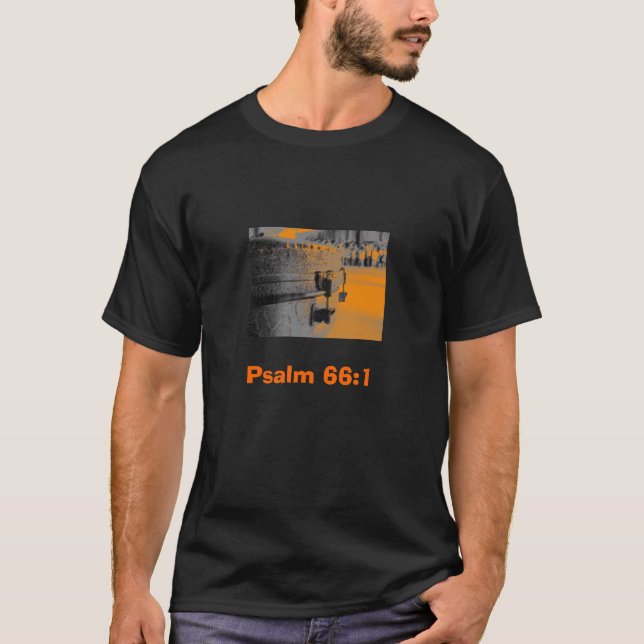 Trommel-Anbetungs-Psalm-66:1 T-Shirt (Vorderseite)
