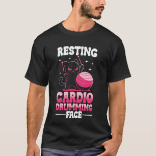 Trommel-Fitness-Katze Cardio-Trommeln Frauen 1 T-Shirt