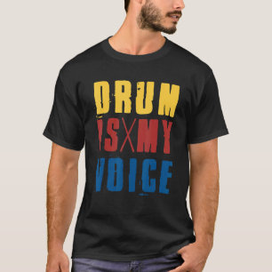 Trommel ist meine Stimme Drumsticks Retro Vintage T-Shirt