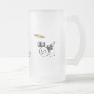 Trommel mattierter Stein Mattglas Bierglas