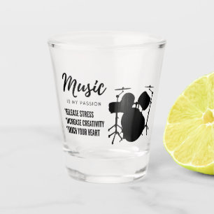 Trommel, Musik, Instrument, Liebhaber Schnapsglas