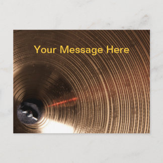 Trommel oder Drummer-Cymbal-Bild Postkarte