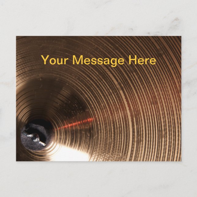 Trommel oder Drummer-Cymbal-Bild Postkarte (Vorderseite)