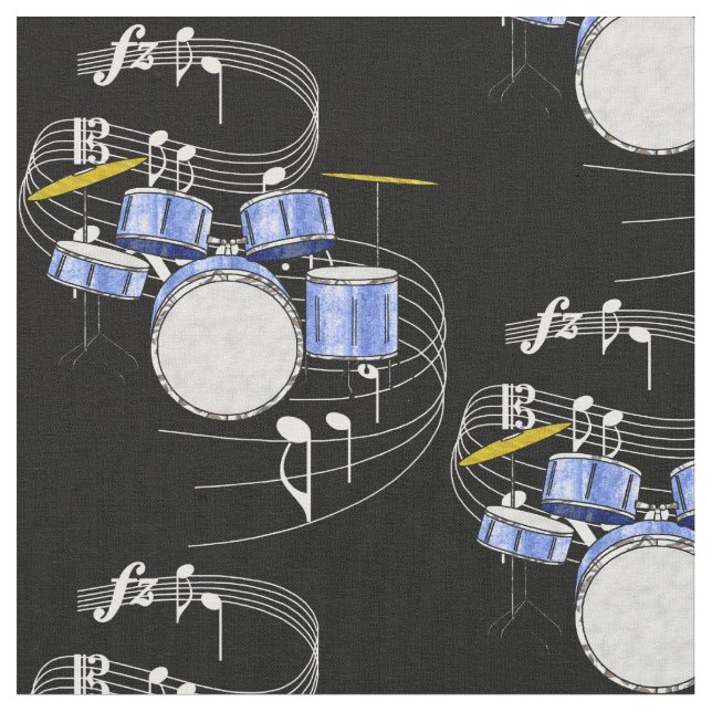 Trommel-Set-Gewebe - Dunkelheit Stoff (Nahaufnahme)