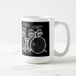 Trommel-Set (schwarz u. Weiß) - Kaffee-Tasse Kaffeetasse