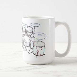 Trommel-Set (schwarz u. Weiß) - Kaffee-Tasse Tasse