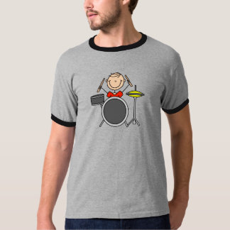 Trommel-Spieler-Strichmännchen-Shirt T-Shirt