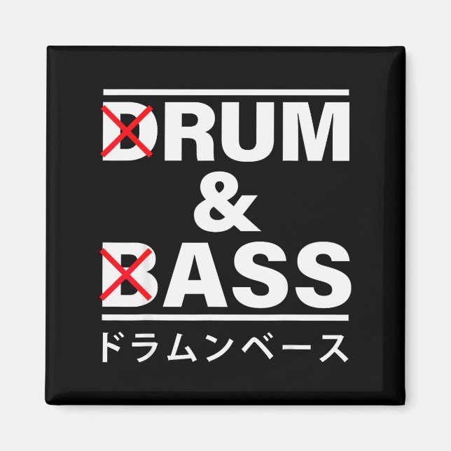 Trommel und B Japanisch Lustig  Magnet (Vorne)