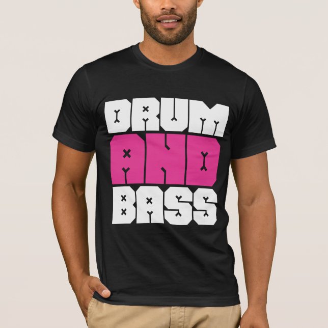 Trommel und Bass-Musik-T - Shirt (Vorderseite)