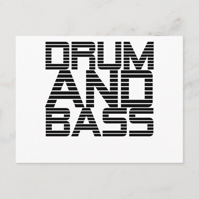 Trommel und Bass Postkarte (Vorderseite)