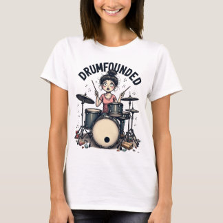 trommelfundiert | Lustiges Vintage-Mom-Schlagzeuge T-Shirt