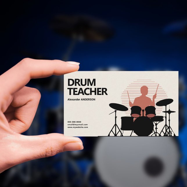 Trommellehrer Visitenkarte (Drum Teacher Business Card)