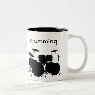 Trommeln-Design-Tasse Zweifarbige Tasse