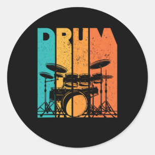 Trommeln   Drumming Lover Drummer Gift Runder Aufkleber