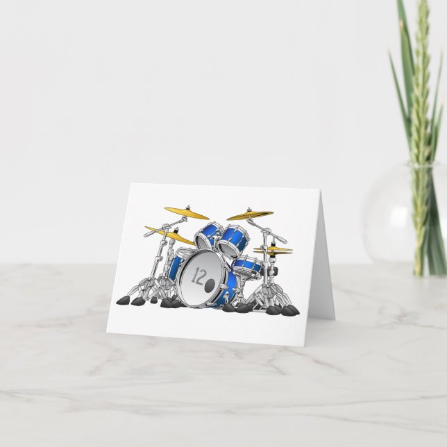 Trommeln Geburtstagskarte - 12 Karte (Vorderseite)