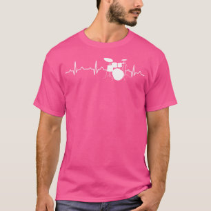 Trommeln Heartbeat Shirt Drummer Music Band Gesche