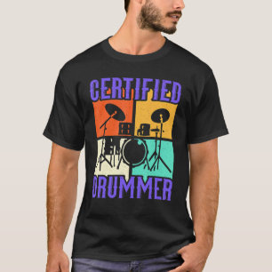 Trommeln Heavy Metal Punk Rock & Roll Zertifiziert T-Shirt