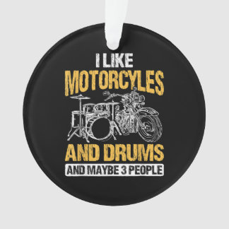 Trommeln Ich mag Motorräder und Trommeln Ornament