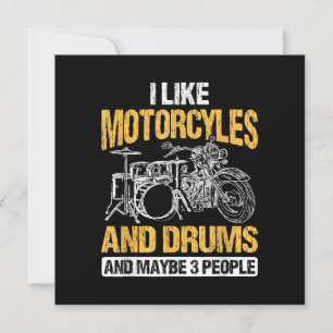 Trommeln Ich mag Motorräder und Trommeln Save The Date