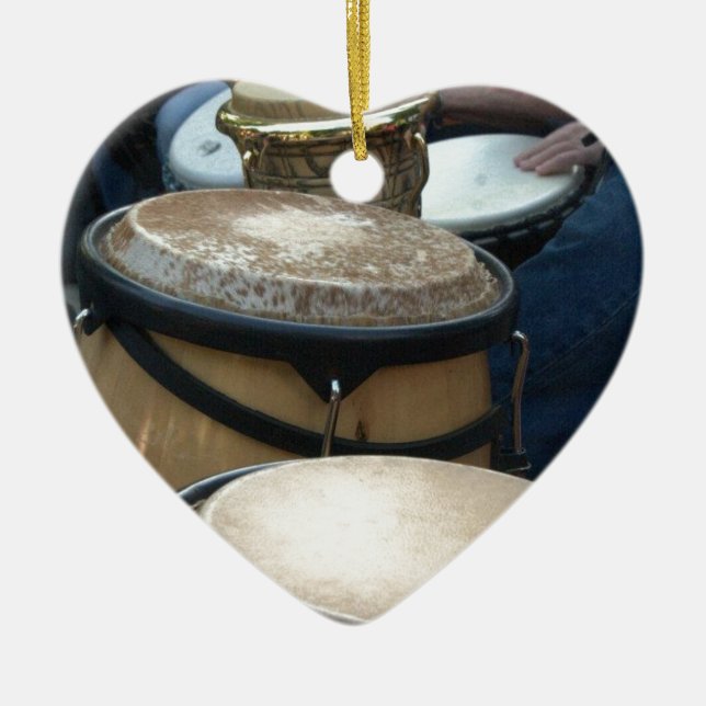 Trommeln Keramik Ornament (Vorne)