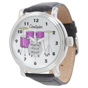 Trommeln nur Name hinzufügen Armbanduhr