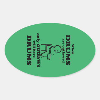 Trommeln Oval Sticker