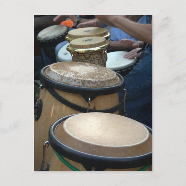 Trommeln Postkarte (Vorderseite)