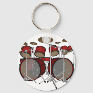 Trommeln: Red Drum Kit: 3D-Modell: Schlüsselanhänger