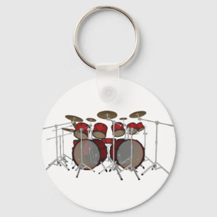 Trommeln: Red Drum Kit: 3D-Modell: Schlüsselanhänger