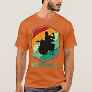 Trommeln Retro zerstören Stille Drummer T-Shirt