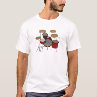 Trommeln: Rote Trommel-Ausrüstung: Modell 3D: T-Shirt