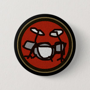 Trommeln, Schlagzeug Button